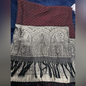 Paisley and Geometric Patterned Scarf Pashmina